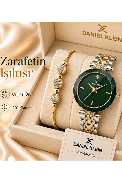 Daniel Klein Gümüş Renk 2 Yıl Garantili Kadın Kol Saati - Bileklik Hediyeli