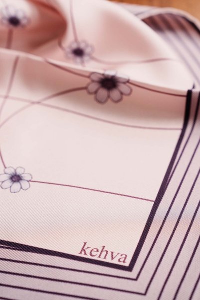 kehva 100% Mulberry Silk Scarf – 90X90 cm |   Natural Shine and Fluid Posture
