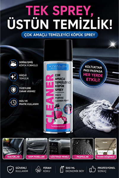 Vivaldi Çok Amaçlı Temizleyeci Köpük Sprey 500 ml