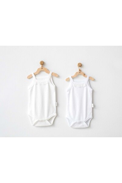 andywawa Baby Girl White 2-Piece Strap Bady White