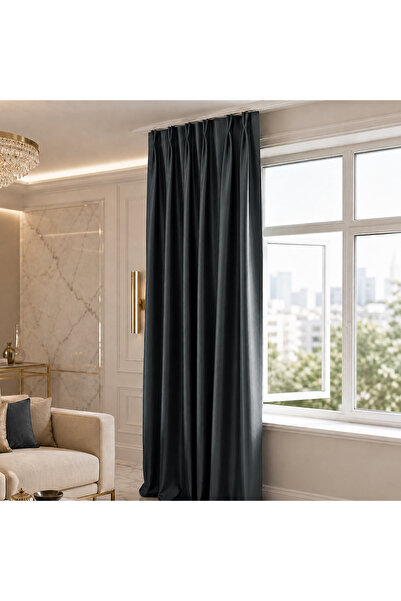MebelPort Curtain Blackout Karartma 1/2 Amerikan Pileli Fon Perde