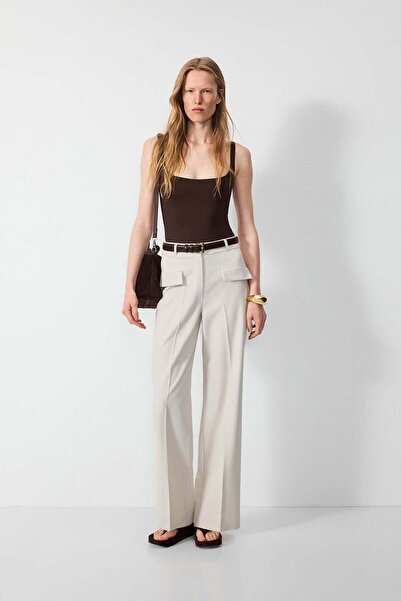 VATKALI Cep detaylı wide leg pantolon