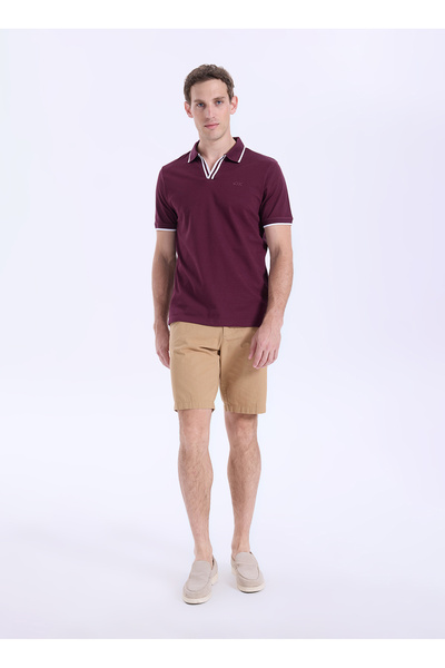 Discovery Expedition D6SM-TST3720 Bordo Erkek Polo T-Shirt
