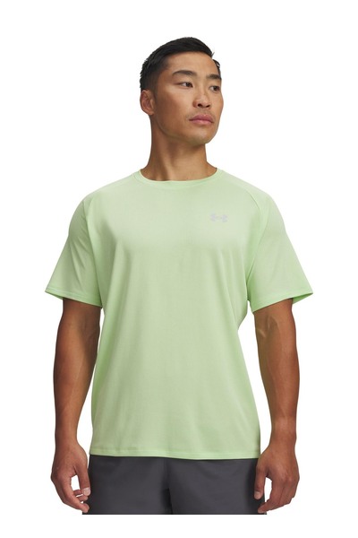 Under Armour 1382796-712 UA Tech Textured SS Yeşil Erkek T-Shirt