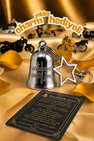 Guarellos Always With You Yazılı Guardian Bell – Anlamlı Motorcu Şans ve Koru...