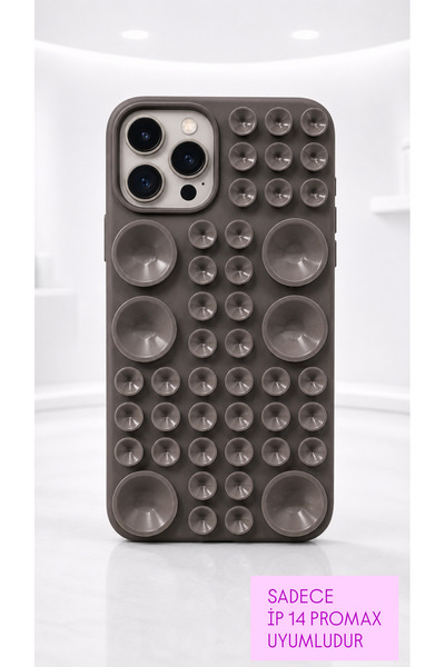CAMCI Sadece İPhone 14 PROMAX Uyumlu Kendiliğinden Vantuzlu Yeni Sezon Tarz v...