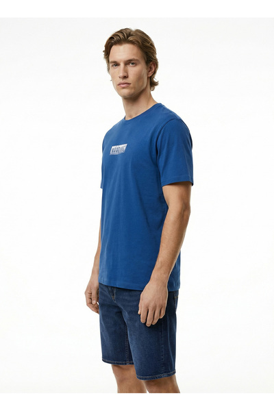 Mustang INDIGO Erkek Relaxed Baskılı T-Shirt M6SM-TST1598