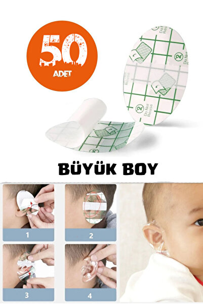 Tor Store 50'li Su Geçirmez Yapışkanlı Kulak Koruyucu Tek Kullanımlık Su Geçi...