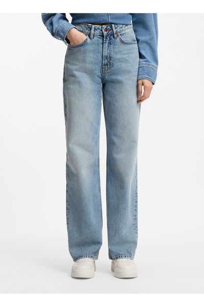 HUGO Açık Mavi Kadın Relaxed Denim Pantolon 50556481