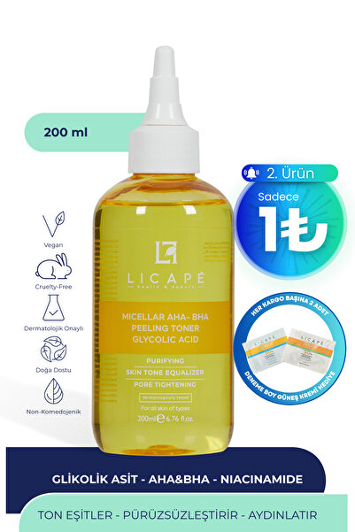 Licape Micellar Glikolik Asitli Aha-Bha Peeling Tonik 200ml