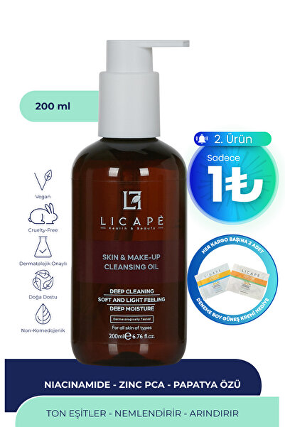 Licape İki Aşamalı Cilt Ve Makyaj Temizleme Yağı 200 ml