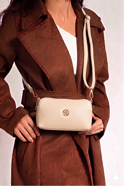 H&D COLLECTİON Women's Faux Leather 3-Compartment Metal Zippered Handbag and ...