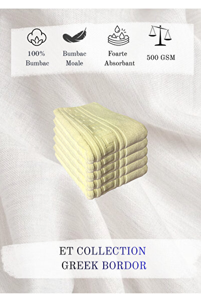 ET Collection Set de 5 prosoape grecești, 70x130 cm, 500 GSM, 100% bumbac pak...