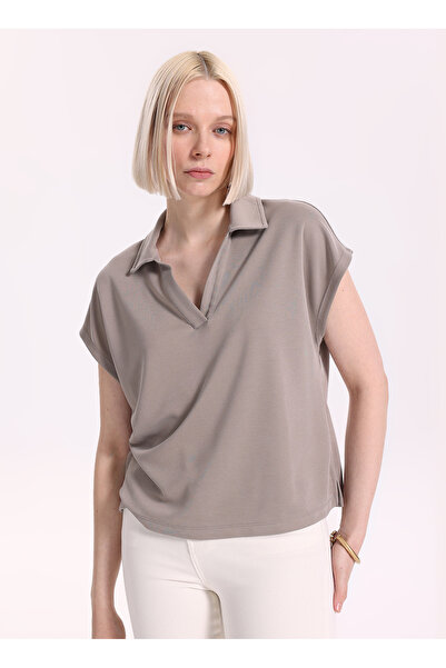 Fabrika Vizon Kadın Loose Fit Polo T-Shirt F6SL-TST0176