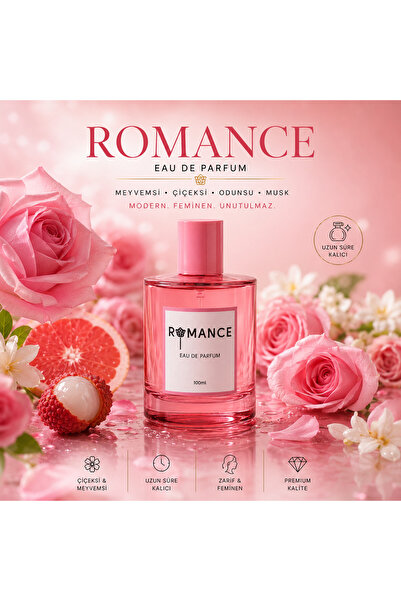 KAJAL Romance Cassis Greyfurt Misk Gülü Gül Yasemin Musk Sandalwood Kadın Par...