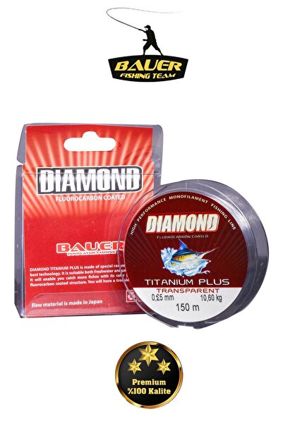 csoutdoor BAUER Diamond Power Titanium Plus Süper Kalite Misina 150 Metre Flu...