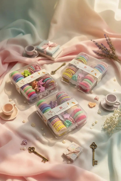 Miniso Kutulu Çoklu Karma Lastik Ve Klips Toka Seti – Şeffaf Kutulu Saç Akses...