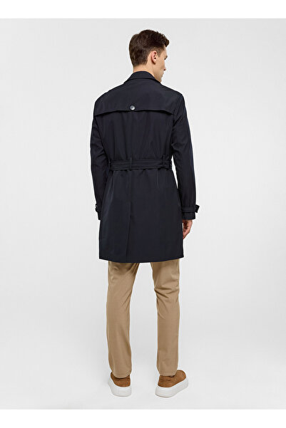 Back And Bond Lacivert Regular Fit Trençkot