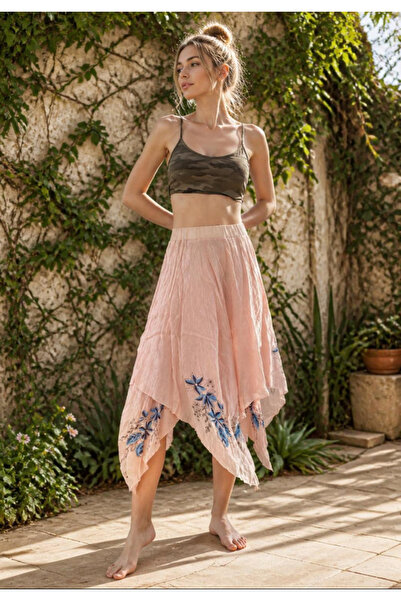 Bohemian Loose Asymmetrical Authentic Long Skirt