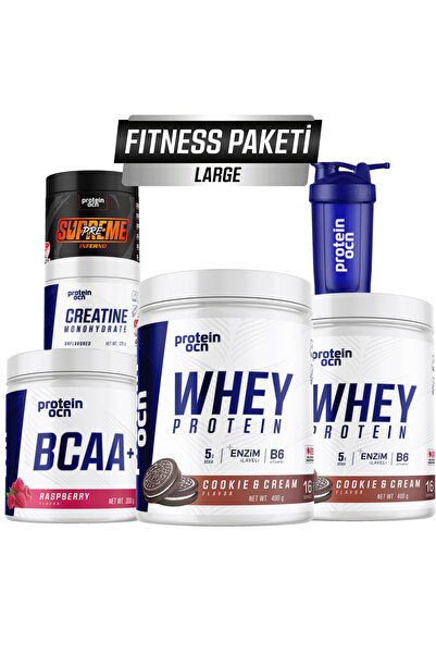 Proteinocean Fıtness Paketi Large - Cookie & Cream / Ahududu