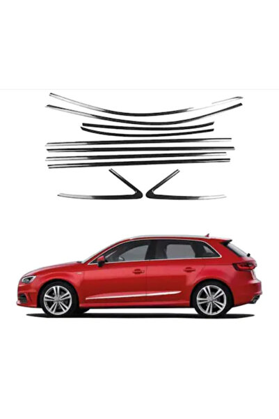 Genel Markalar AUTOGP Audi a3 8v hb cam çerçevesi kenar çıtası krom tamtur 20...
