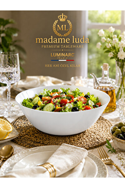 Luminarc Beyaz 2 Adet 24 CM-1,7 Litre-(SALATA/MEYVE/MANTI/MAKARNA) Kasesi.Diw...