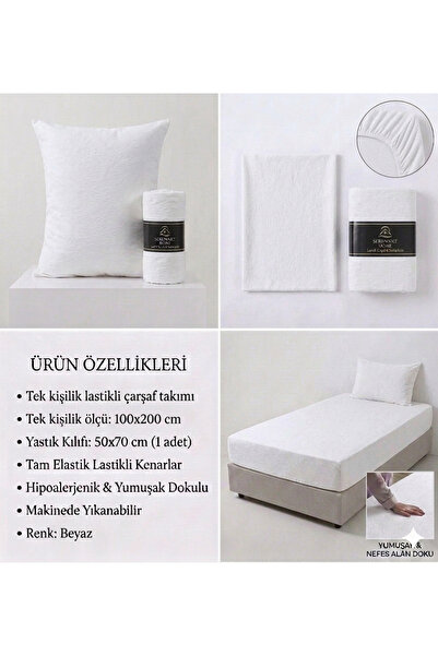 SERENART HOME TEK KİŞİLİK LASTİKLİ ÇARŞAF TAKIMI
