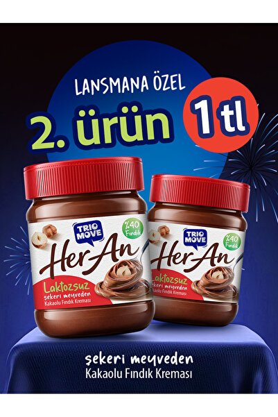 TrioMove Her An Kakaolu Fındık Kreması 300 gram Laktozsuz