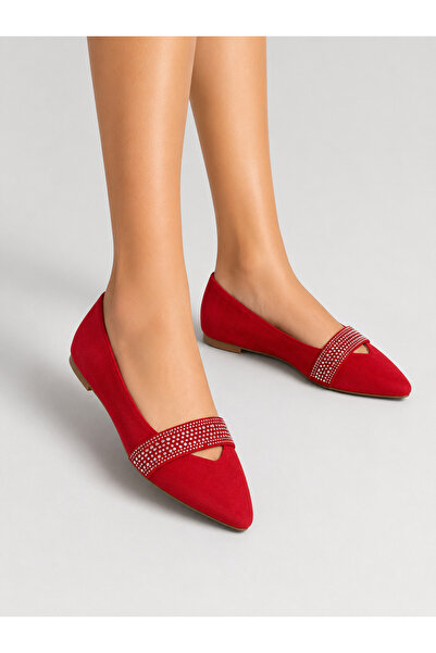 Major Butik Women's Suede Ballerina Shoes