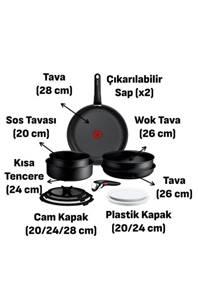 TEFAL Ingenio Expertise 5X Büyük Set - 12 parça