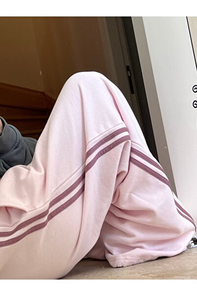 Ceyceygiyim Şeritli Pileli Eşoftolon Pink