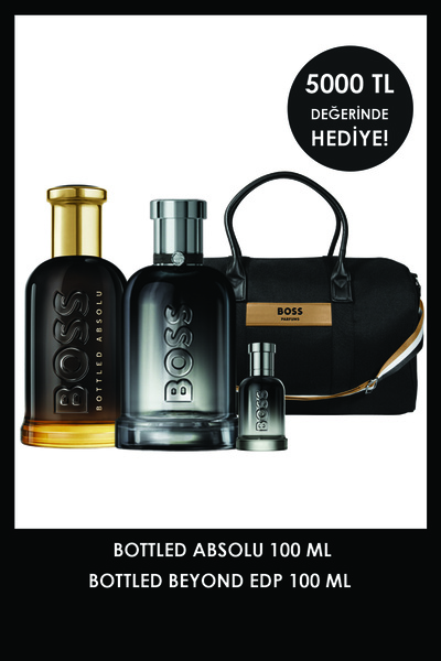 BOSS Bottled Absolu 100 ml + Bottled Beyond EDP 50 ml & Seyahat Çantası & Bey...