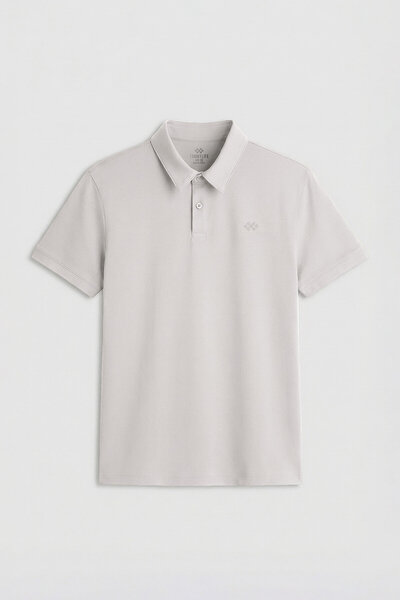 TOMMY LIFE Ανδρικό μπλουζάκι Stone Standard Fit Basic Polo Neck - 87748