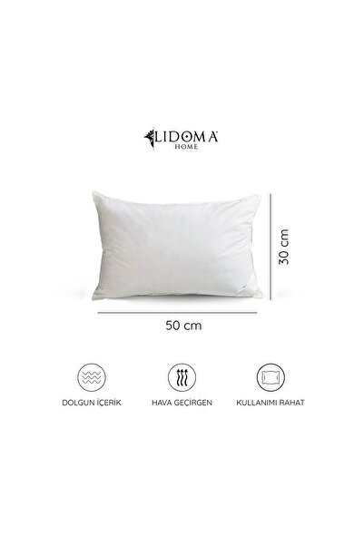 Lidoma Home وسادة داخلية من الألياف مقاس 30 × 50 سم