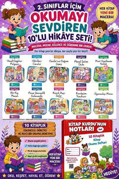 Ata Yayıncılık 2.Sınıflar İçin Okumayı Sevdiren 10 lu Hikaye Seti 15 (Kitap O...