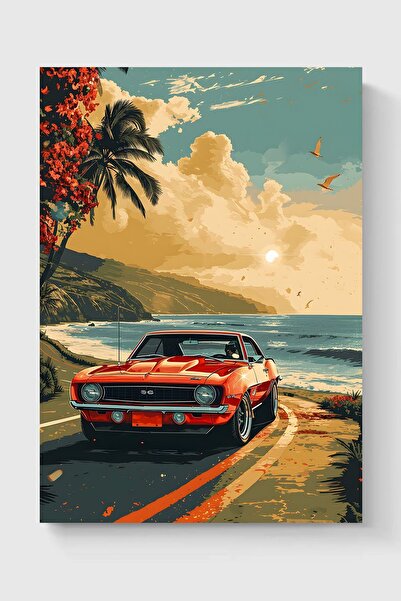 Luna Marissa Αφίσα Vosvos Retro Car χωρίς πλαίσιο Αφίσα τοίχου