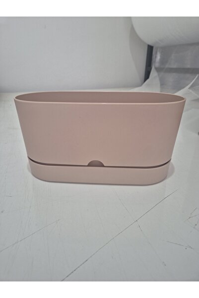 Poliwork Saksı Begonya Tabaklı Balkon Saksısı 30 Cm 5.5 Lt Sütlü krem Rengi