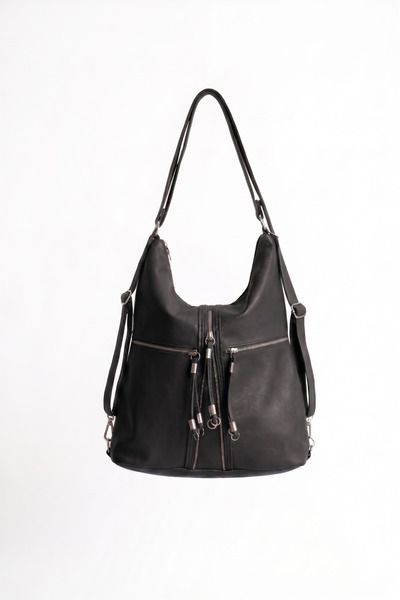 H&D COLLECTİON *Soft Faux Leather Black Women's Bag Suitable for Hand Shoulde...