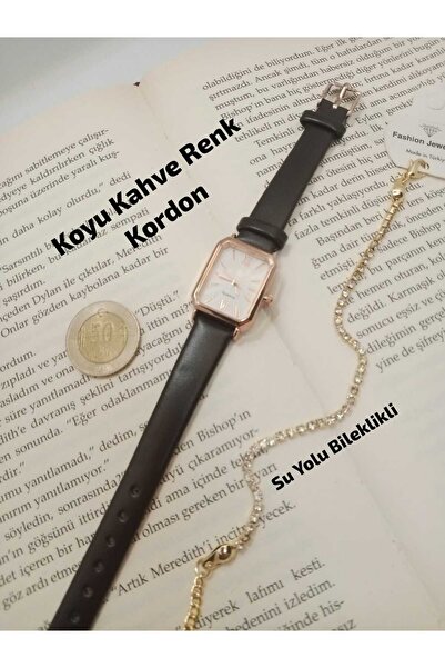Brality Vintage Retro Model Women's Wristwatch... Dark Brown Color Strap-- Go...