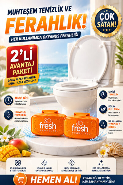 Fresh Products Eco Clip WC Koku Giderici Mango Aromalı 2’li Set
