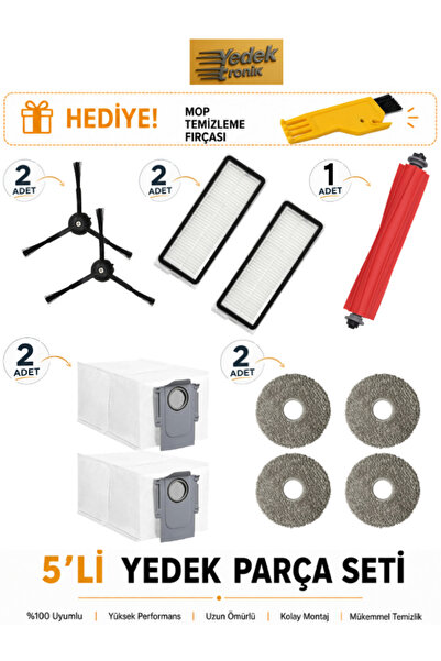 Roborock QRevo S / QRevo MaxV / QRevo Pro Uyumlu 5’li Yedek Parça Seti | Ana ...
