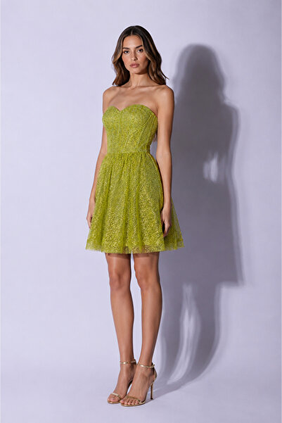 Diva Exclusive Fashion Rochie de seară scurtă cu efect strălucitor