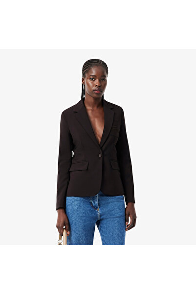 Lacoste بليزر صوف قصة ضيقة بشعار مطرّز - VF4244-00-3LA