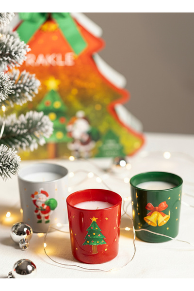 Rakle Mum & Şamdan Mum Bells 3'lü Mum Seti 120 gr