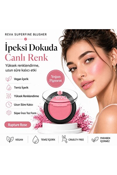 REVA Süper Ince Toz Allık - Superfine Blusher Rapture Rose - No: 701 - Vegan ...