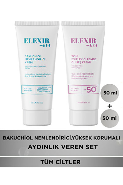 Elexir Eva SPF 50+ GÜNEŞ KREMİ 50 ML + NEMLENDİRİCİ KREM 50 ML SETİ | GÜNLÜK ...