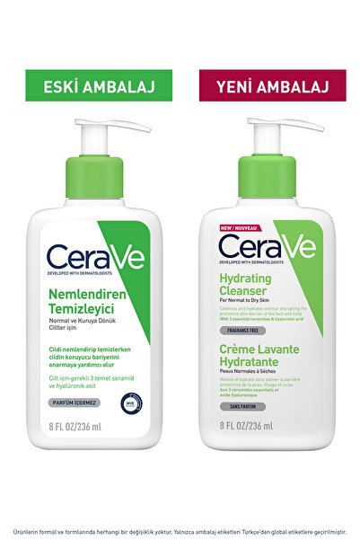 CeraVe Normal ve Kuruya Dönük Ciltler için Seramid & Hyalüronik Asit İçeren N...