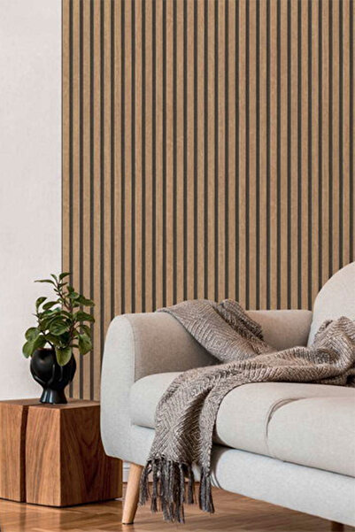 Bien Duvar Kağıtları Bien Exclusıve 7610 Lambri Panel Ahşap Duvar Çıtası Desenli Duvar Kağıdı 5,30 M²