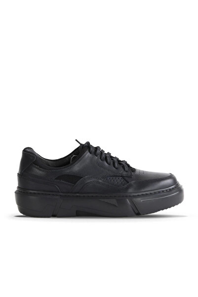 Bueno Shoes حذاء رياضي رجالي من الجلد باللون الأسود 10ma106594