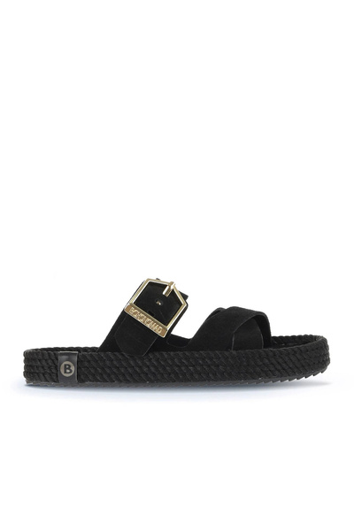 Bueno Shoes Bohonomad Papuci din piele intoarsa neagra Bohonomad Papuci din p...